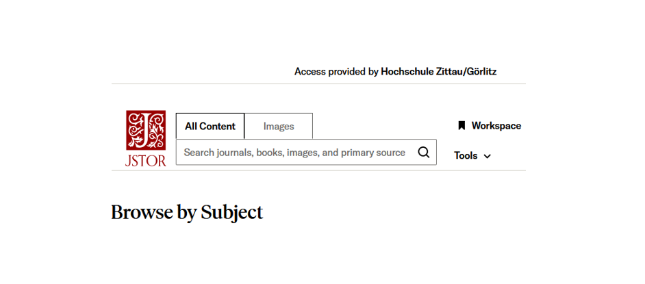 JSTOR Suche
