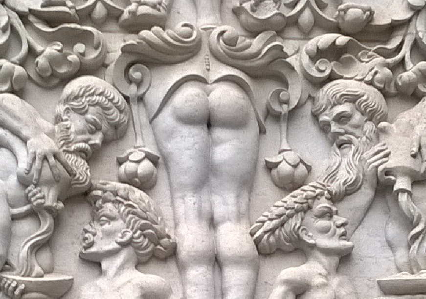 Abb. 1: 	Residenzschloß Dresdner, Großer Schloßhof, Detail West. Photo: A. Buch 2017