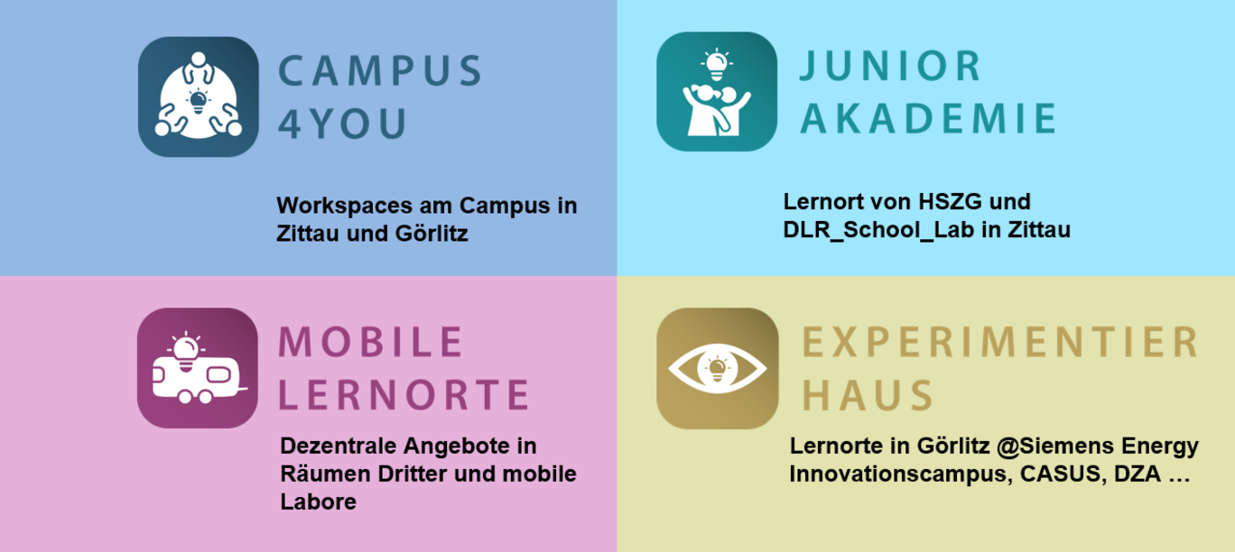 Grafik zu dne vier Handlungsfeldern