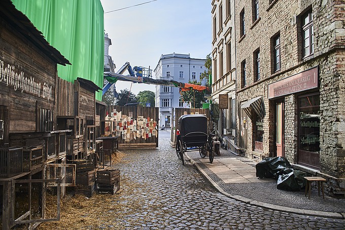 Eine Straßenfilmkulisse in Görlitz