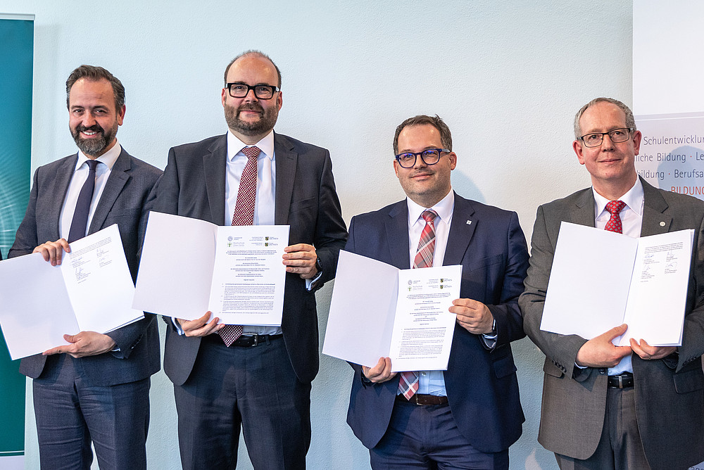 Sebastian Gemkow, Christian Piwarz, Prof. Alexander Kratzsch, Prof. Roger Gläser