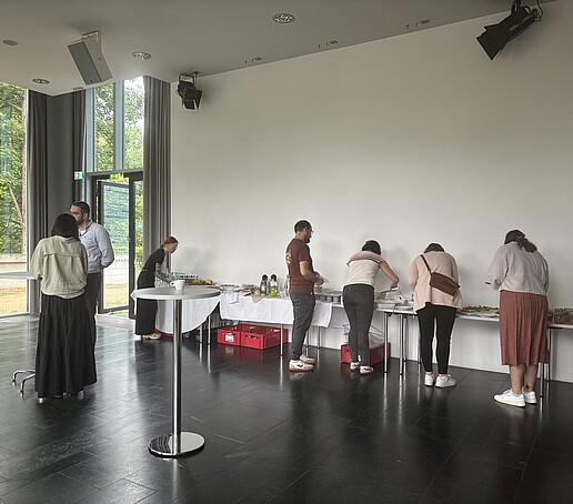 Teilnehmer in der Pause