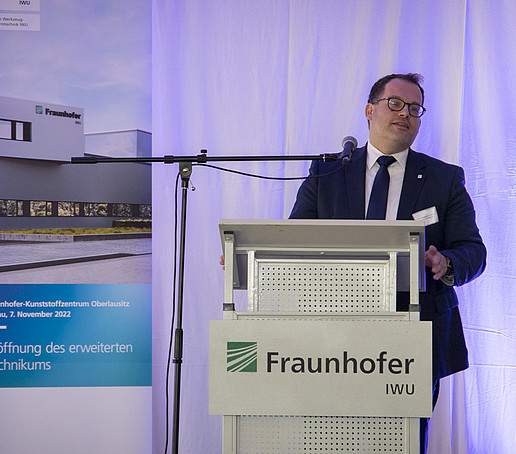 Prof. Alexander Kratzsch, Rektor der Hochschule Zittau/Görlitz am Rednerpult