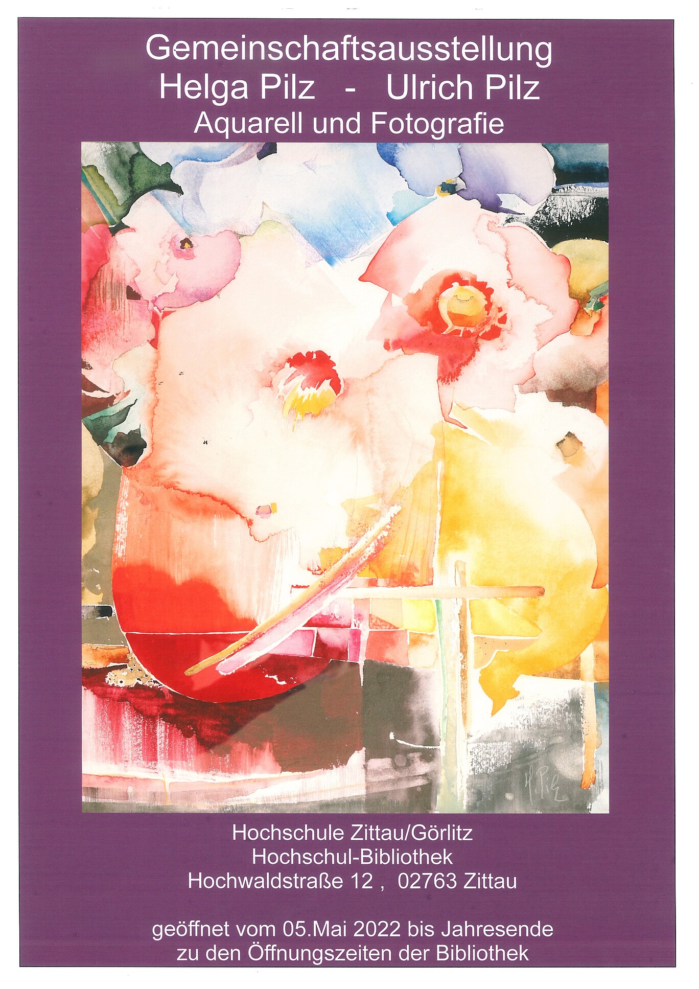 Plakat zur Ausstellung Helga und Ulrich Pilz