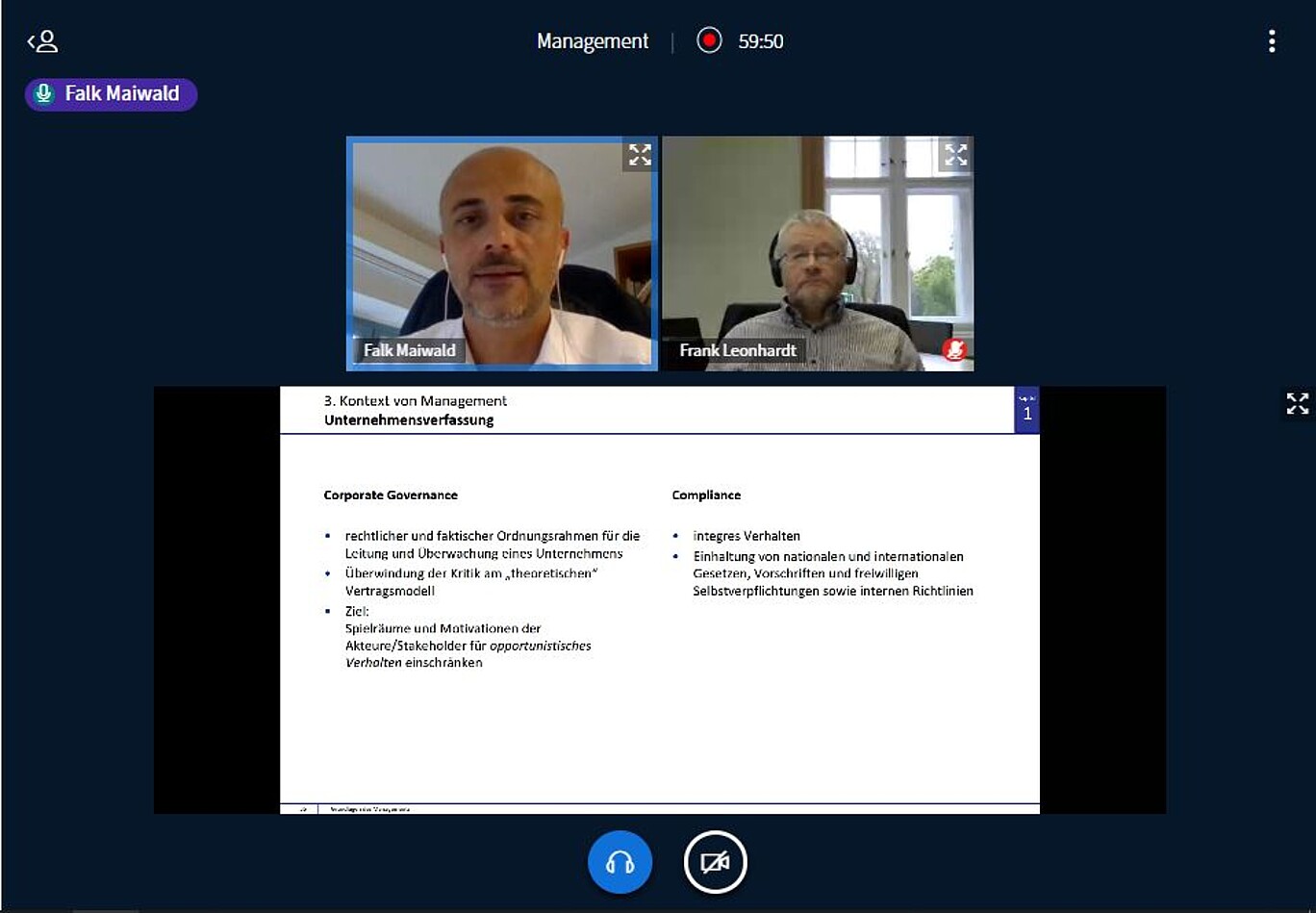 Bildschirm virtuelle Vorlesung