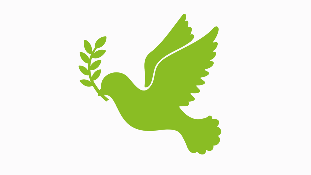 Grüne Friedenstaube