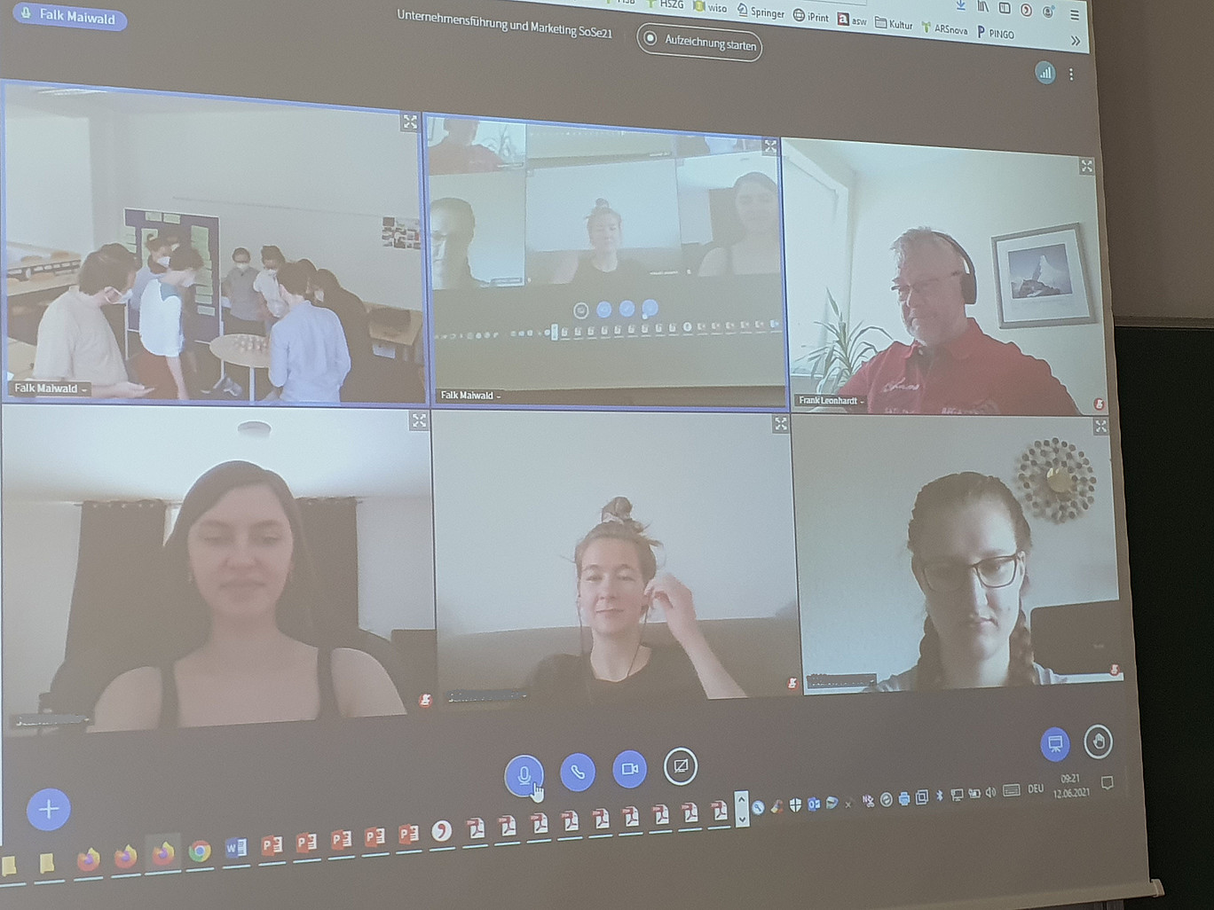 Screenshot von der Webkonferenz