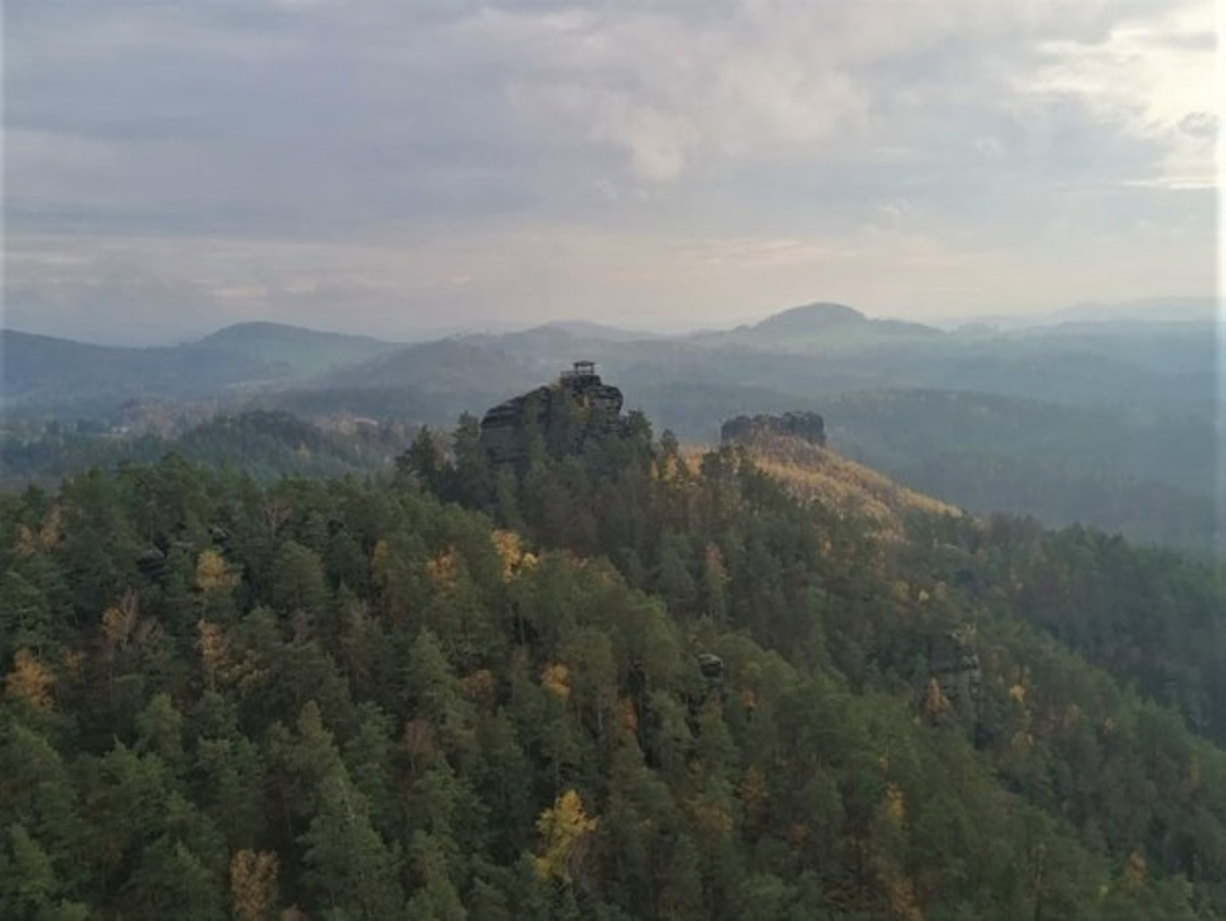 Blick über die Berge der Sächsischen Schweiz