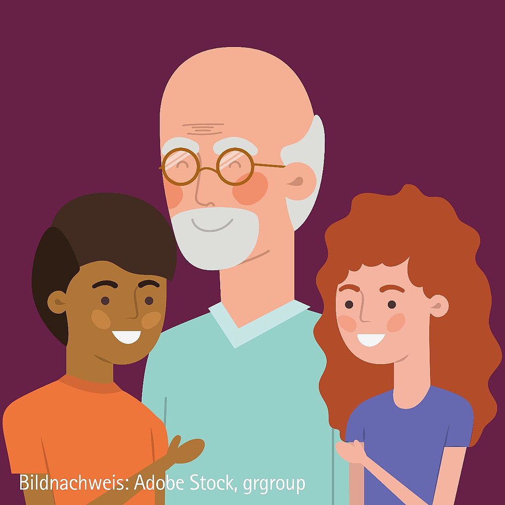 3 Menschen verschiedene Generationen