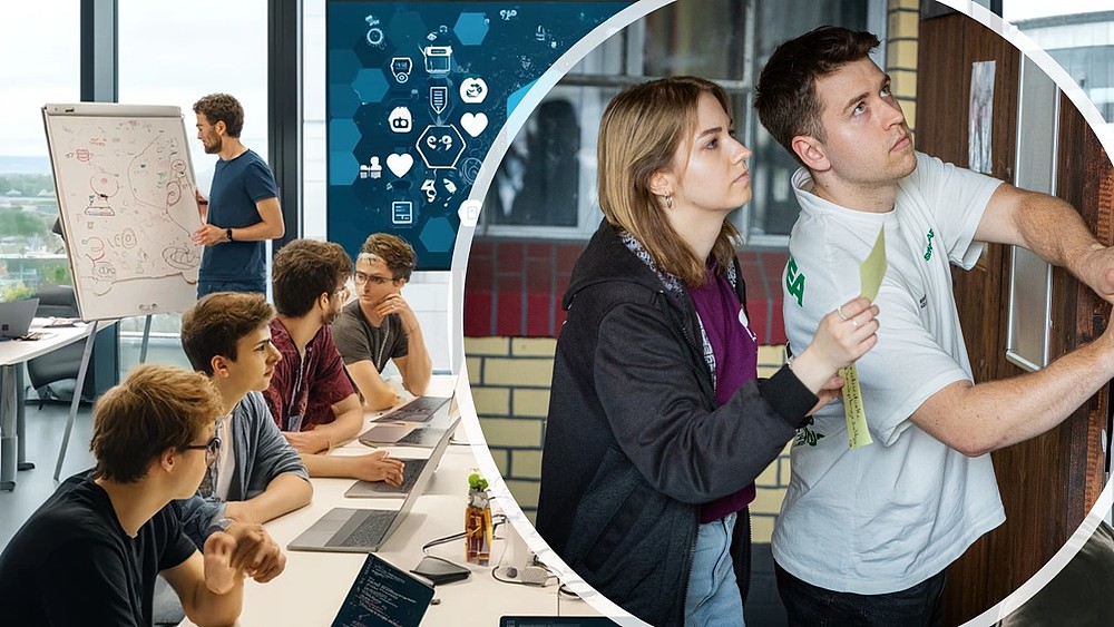 Studierende bei der Arbeit