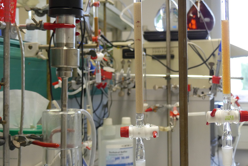 Messstand in Chemielabor