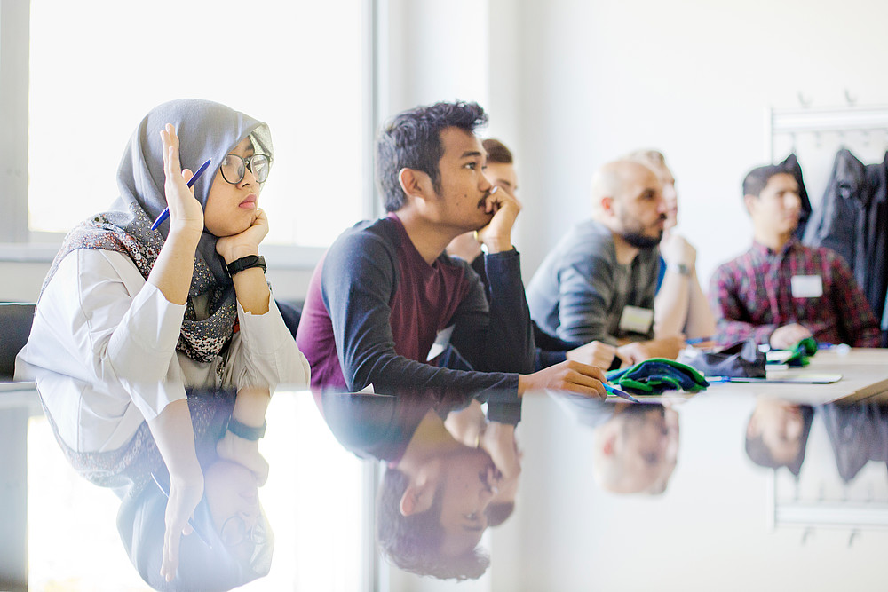 Teilnehmer beim Workshop