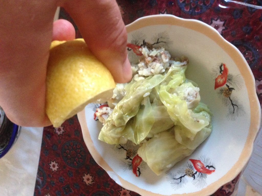 Gefüllte Kohlblätter