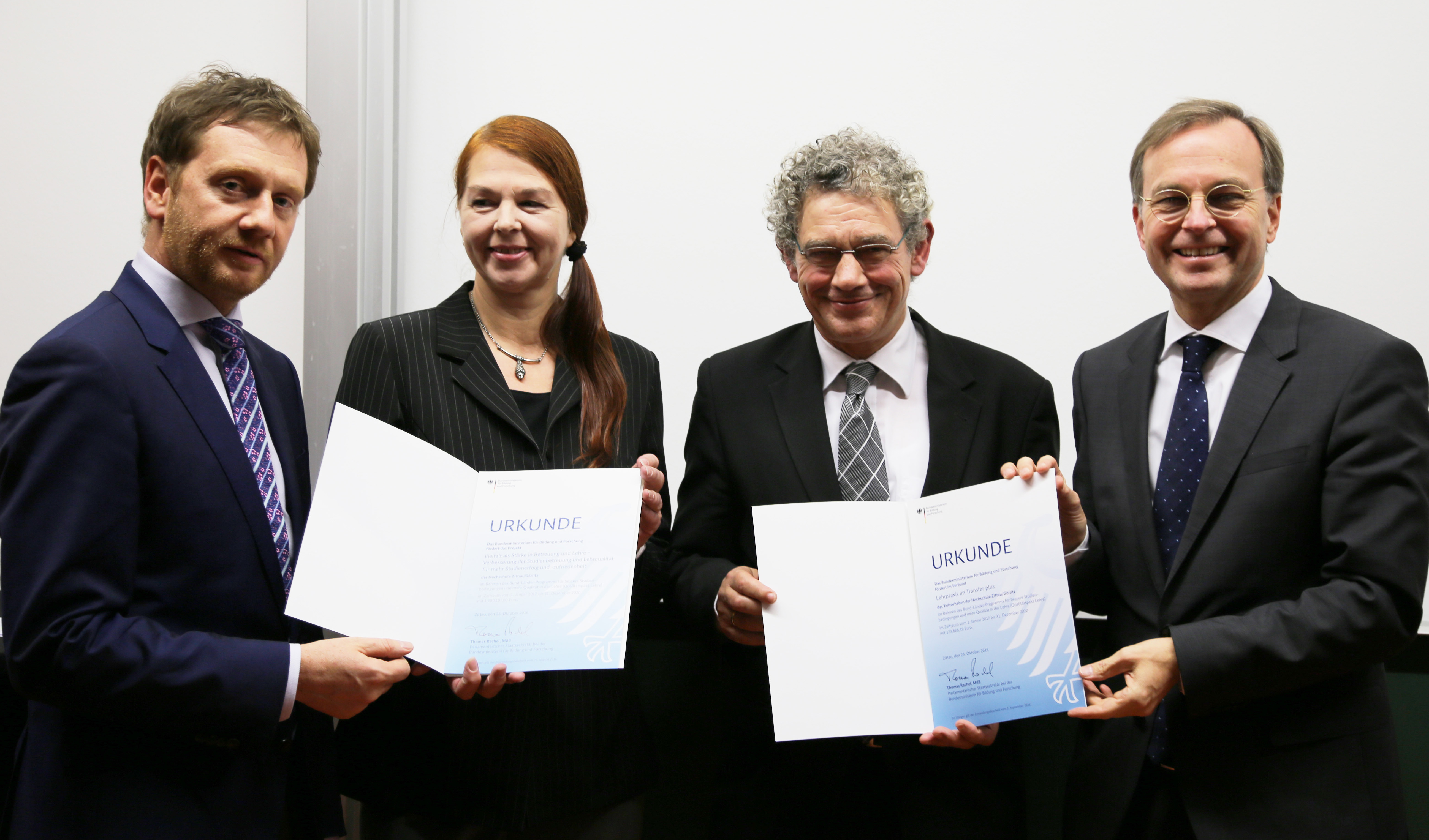 Die HSZG konnte sich bei der Urkunden-Übergabe zum Qualitätspakt Lehre über hohen Besuch freuen